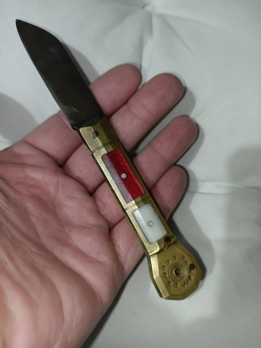 Coltello d'epoca vintage inserti madreperla knife da collezione anni '50