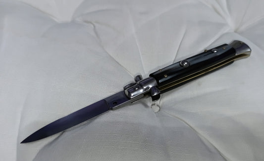 Stiletto automatico italiano - Black Grey handle version 21 cm (ricondizionato)