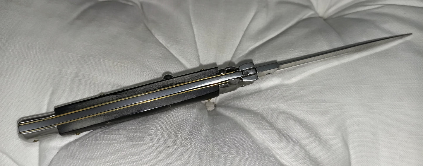 Stiletto automatico italiano - Corno di bufalo Daga version 28 cm