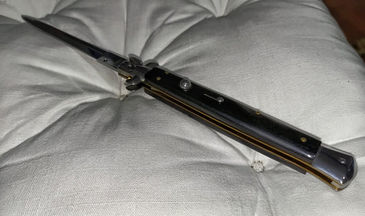 Stiletto automatico italiano - Black Wood version 33,5 cm