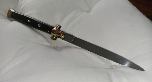 Stiletto automatico italiano - Dark Brown Wood version 33 cm