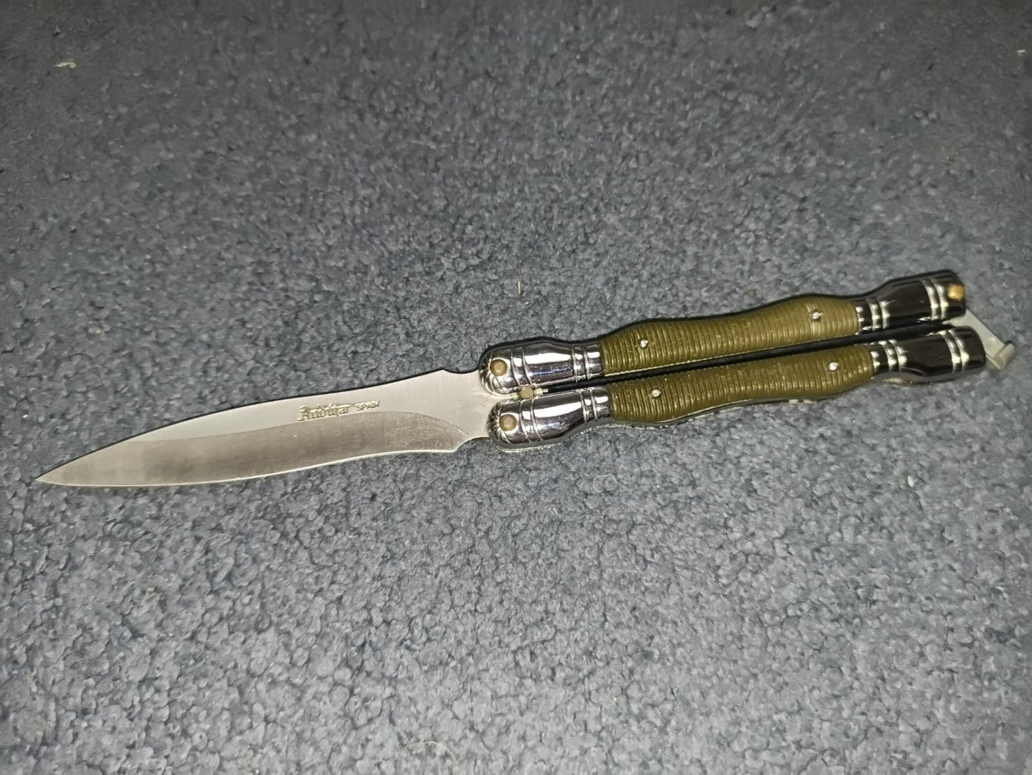 Coltello Andujar Spain Balisong Butterfly Farfalla vintage originale