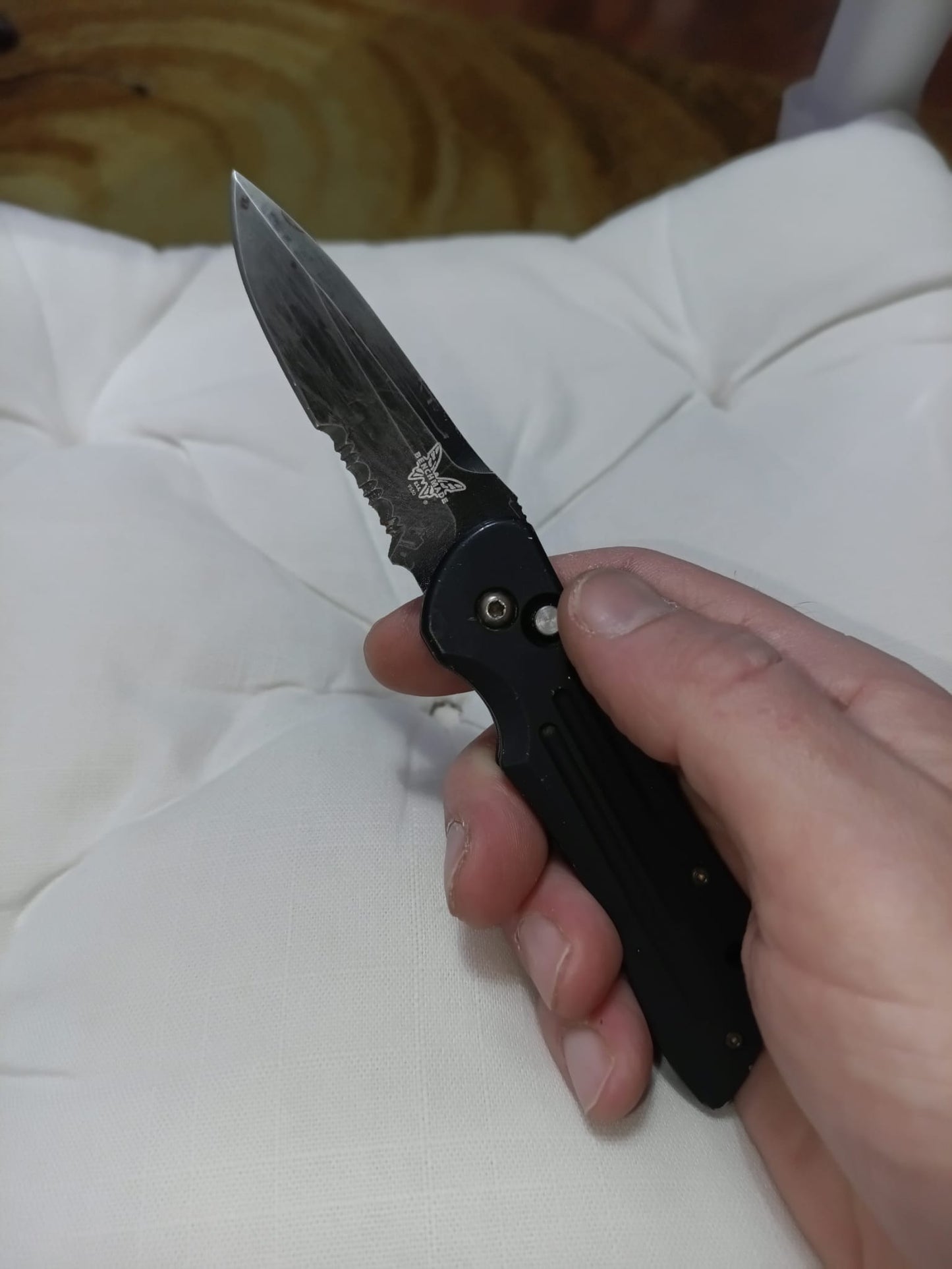 Benchmade Auto Stryker 154cm - coltello automatico - Serrated Tanto Knife 20 cm