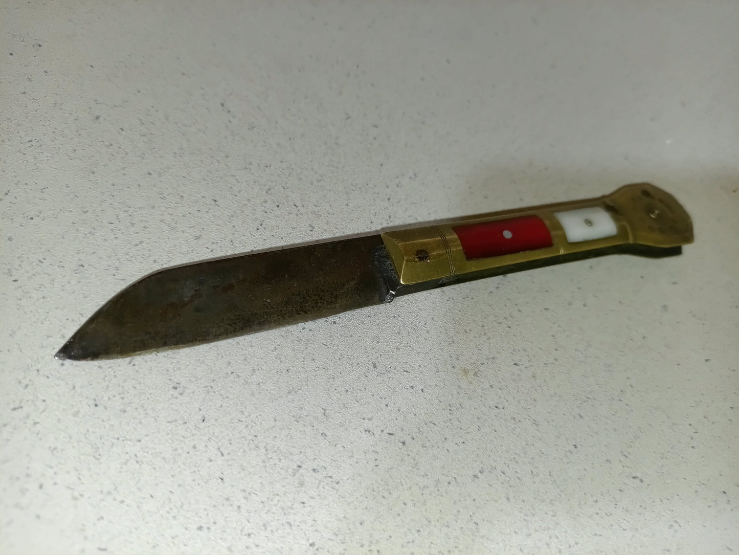 Coltello d'epoca vintage inserti madreperla knife da collezione anni '50
