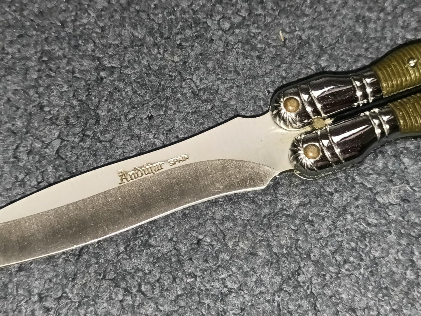 Coltello Andujar Spain Balisong Butterfly Farfalla vintage originale