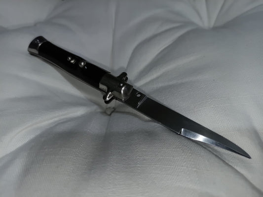 Stiletto automatico italiano anni '60 - Black handle version 18 cm