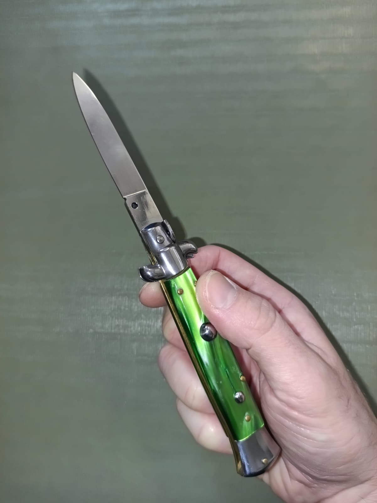 Stiletto automatico italiano - Green version 21 cm (prezzo ridotto)