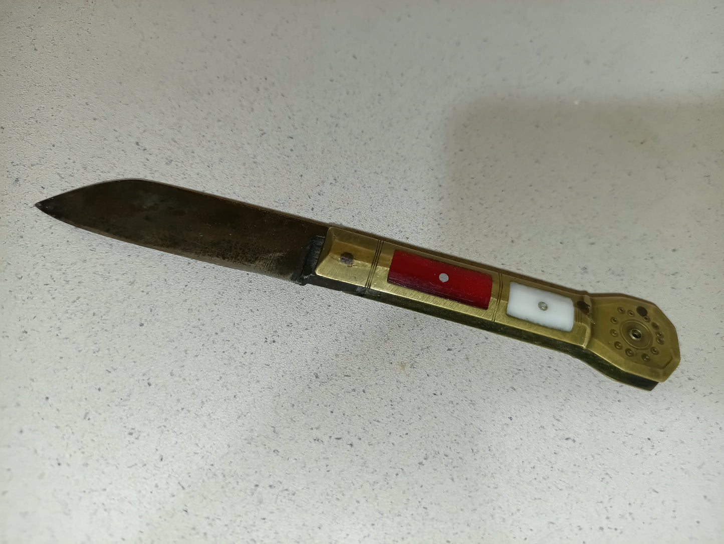 Coltello d'epoca vintage inserti madreperla knife da collezione anni '50