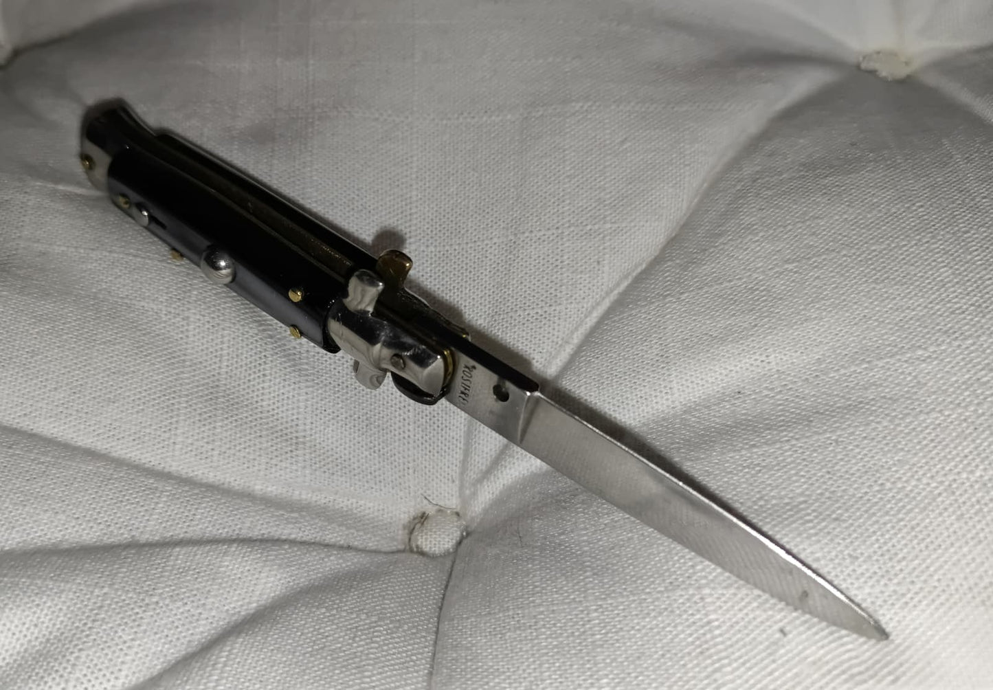 Stiletto automatico italiano - vintage Grey-Black handle version 14 cm (ricondizionato)
