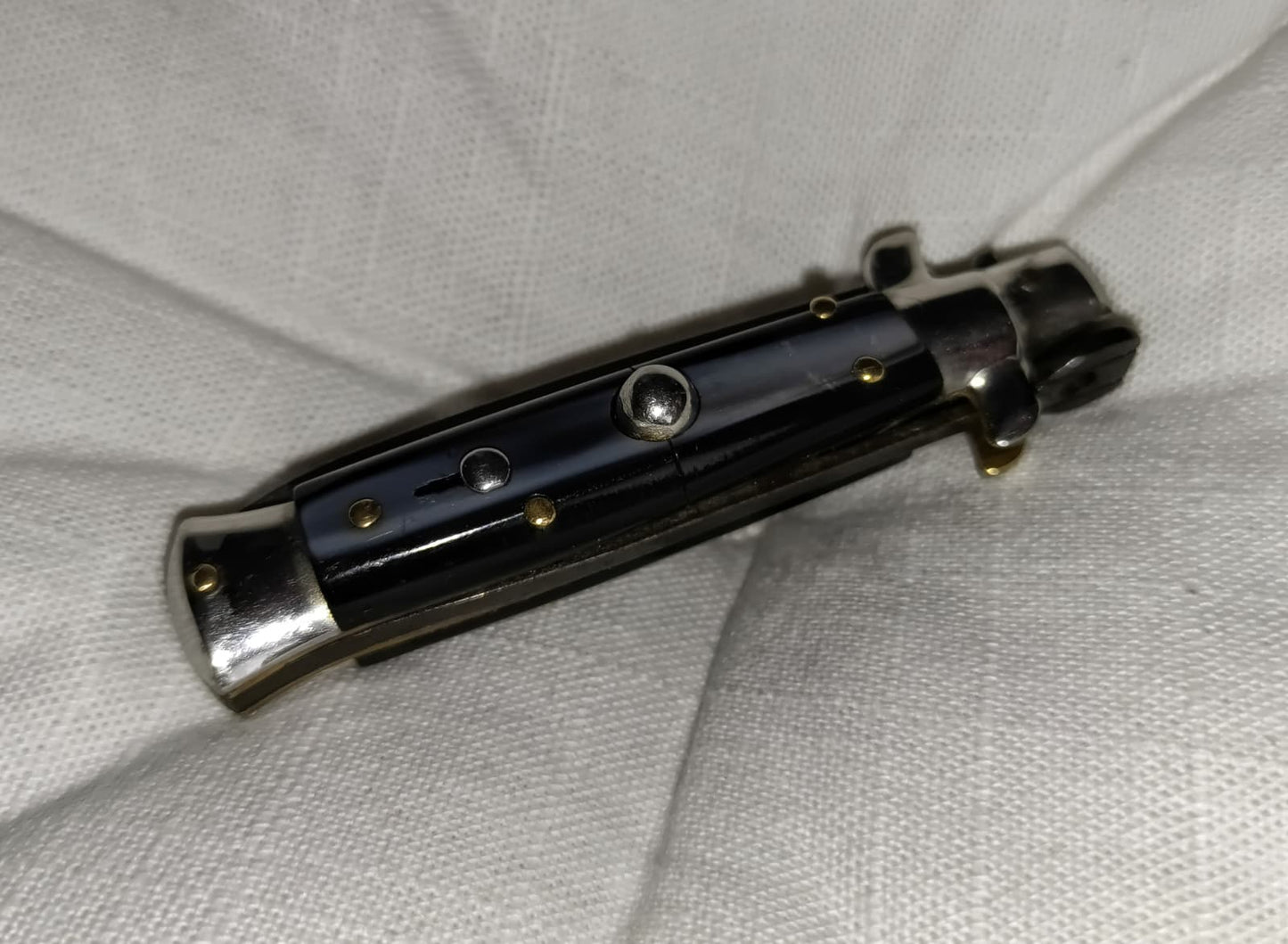 Stiletto automatico italiano - vintage Grey-Black handle version 14 cm (ricondizionato)