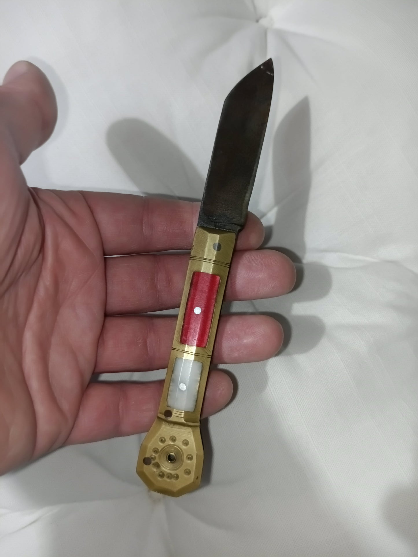 Coltello d'epoca vintage inserti madreperla knife da collezione anni '50