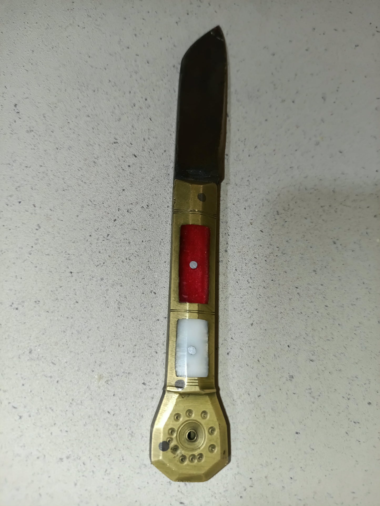 Coltello d'epoca vintage inserti madreperla knife da collezione anni '50