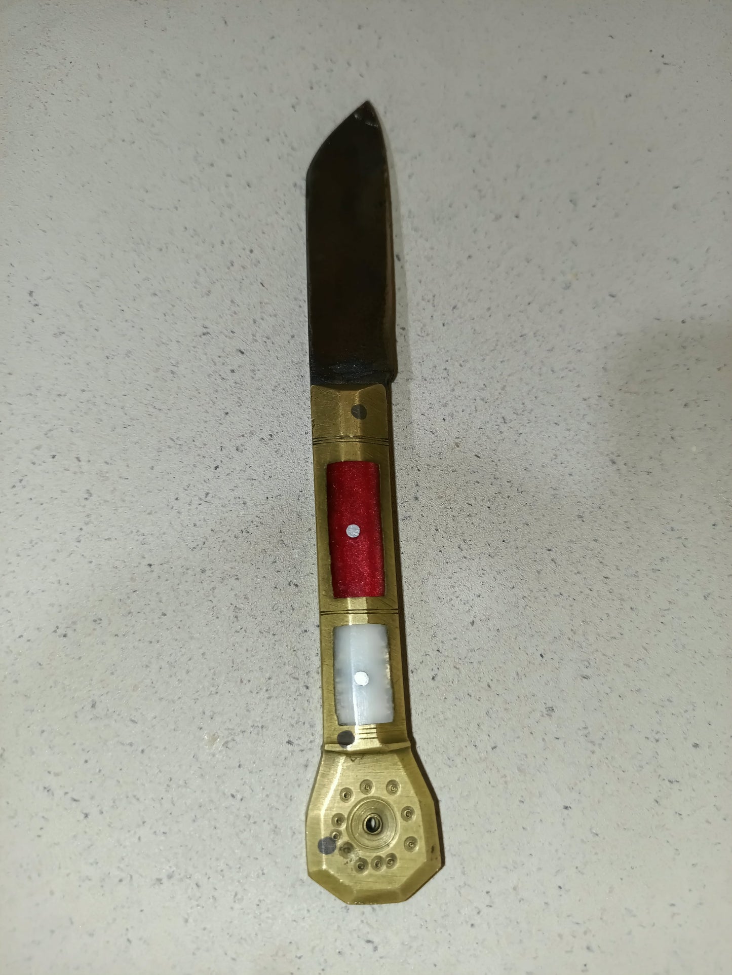 Coltello d'epoca vintage inserti madreperla knife da collezione anni '50