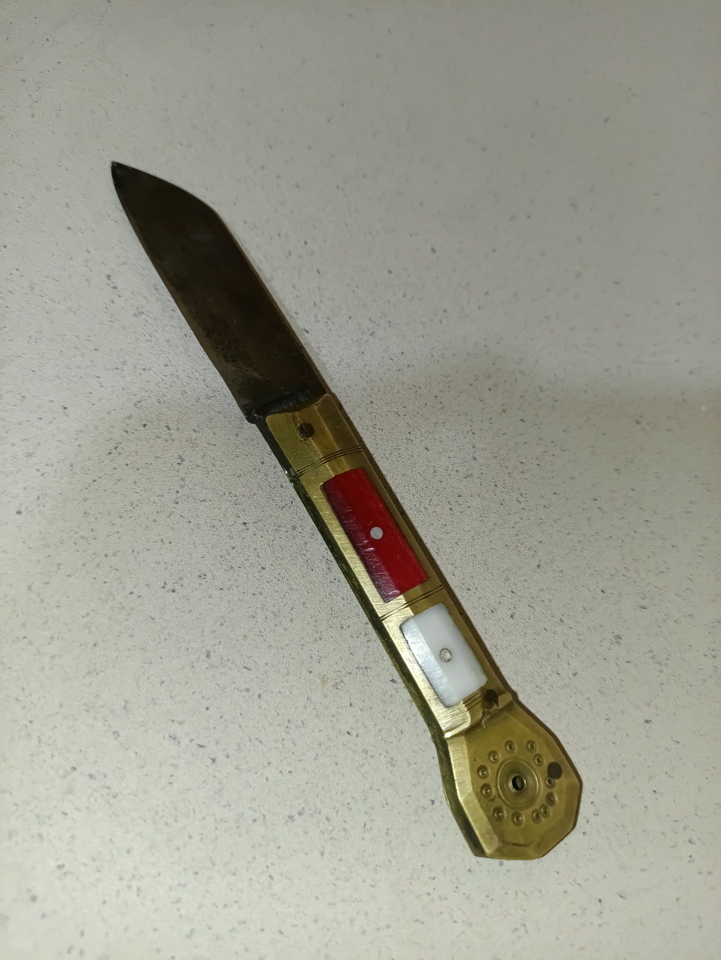 Coltello d'epoca vintage inserti madreperla knife da collezione anni '50
