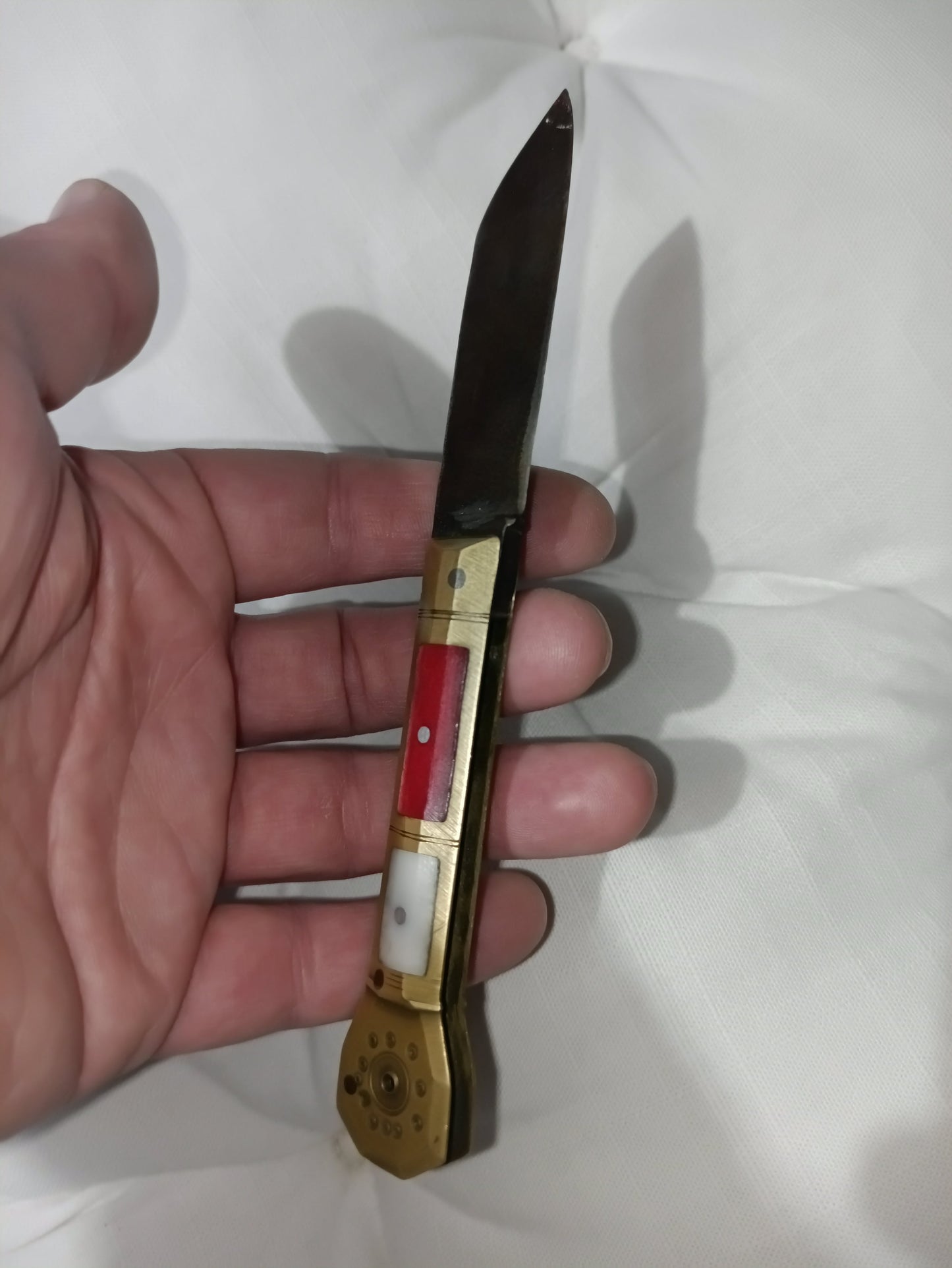 Coltello d'epoca vintage inserti madreperla knife da collezione anni '50