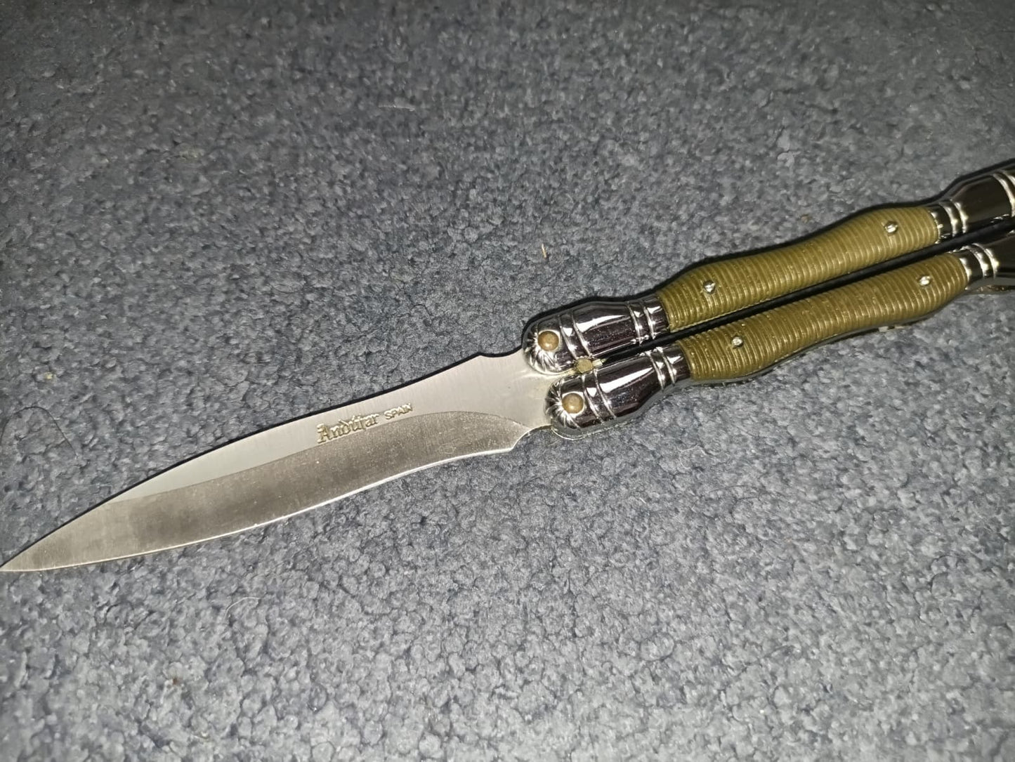 Coltello Andujar Spain Balisong Butterfly Farfalla vintage originale