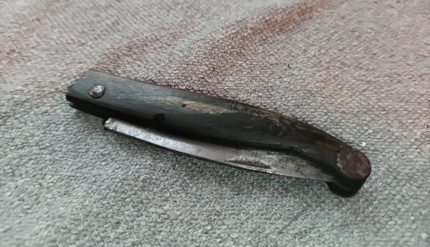 Coltello Zuava di Scarperia manico in legno vintage Italy collezione caccia 19 cm