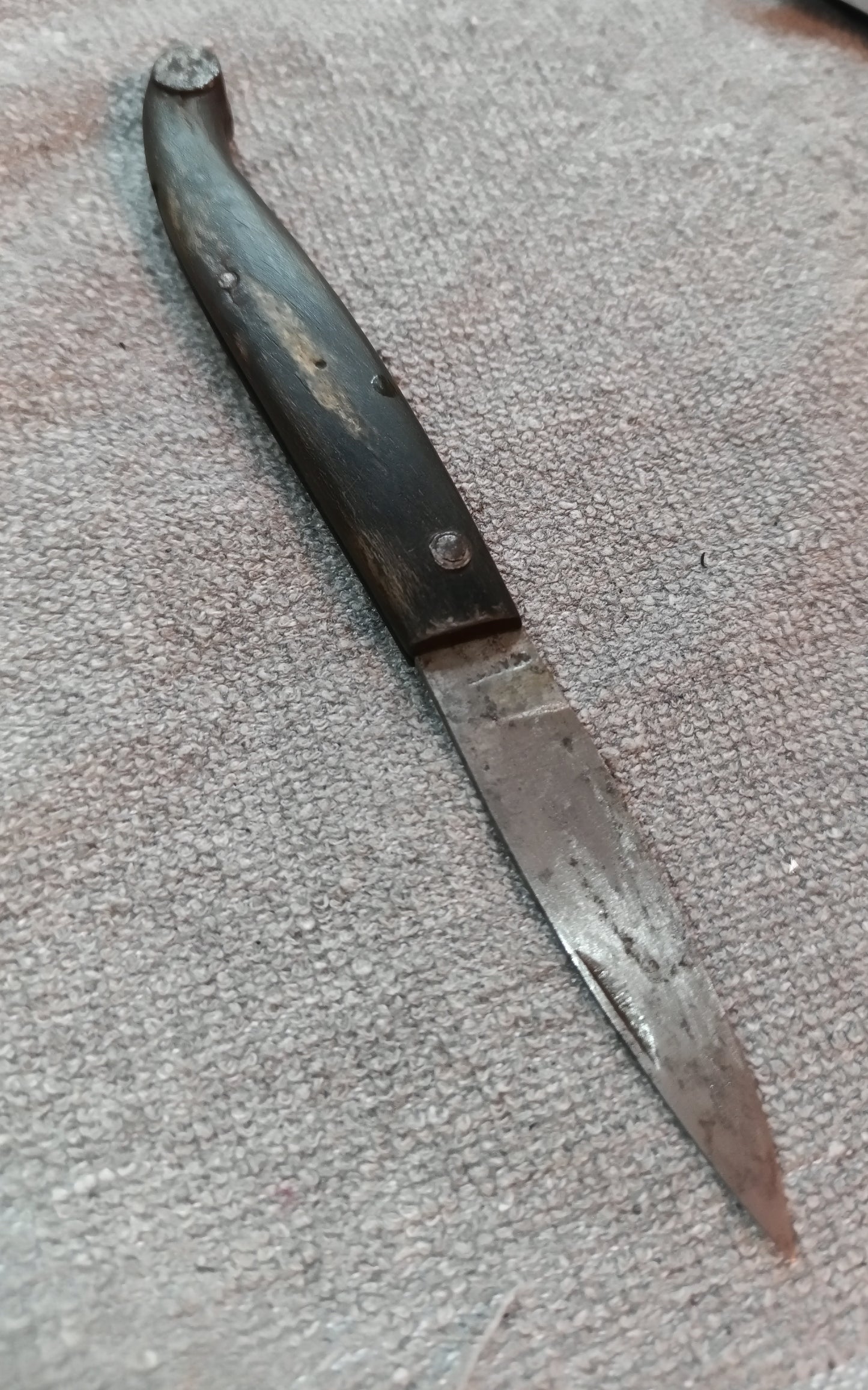 Coltello Zuava di Scarperia manico in legno vintage Italy collezione caccia 19 cm