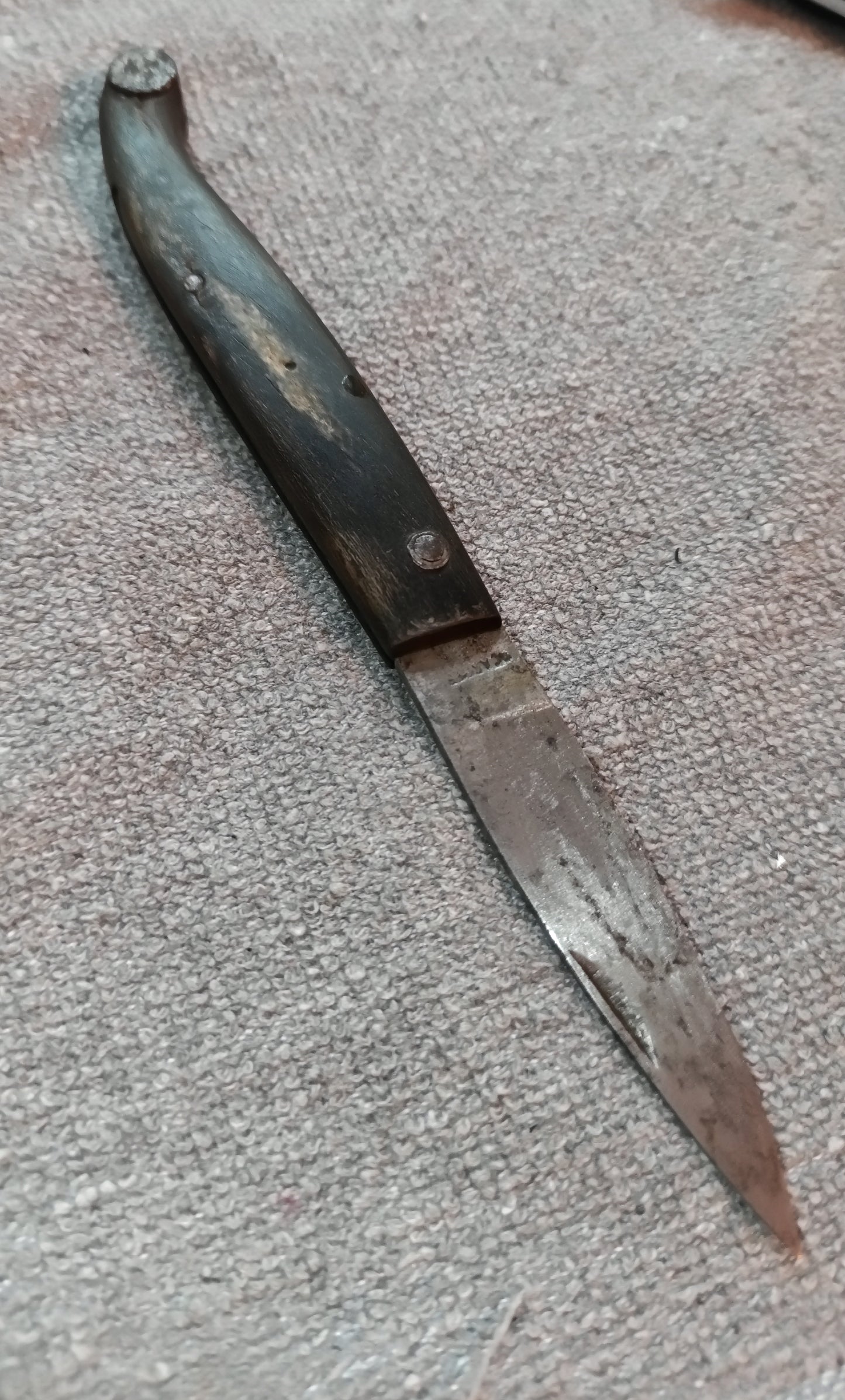 Coltello Zuava di Scarperia manico in legno vintage Italy collezione caccia 19 cm