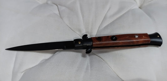 Stiletto automatico italiano - Black and Brown version 23 cm