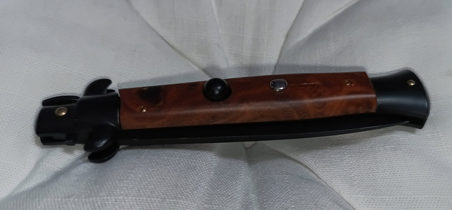 Stiletto automatico italiano - Black and Brown version 23 cm