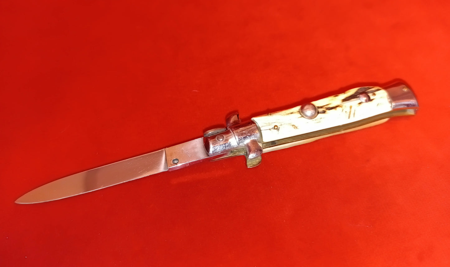 Stiletto automatico italiano - White and Brown version 18 cm