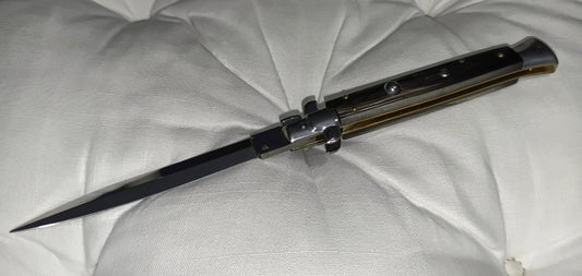 Stiletto automatico italiano - Corno di bufalo Daga version 28 cm