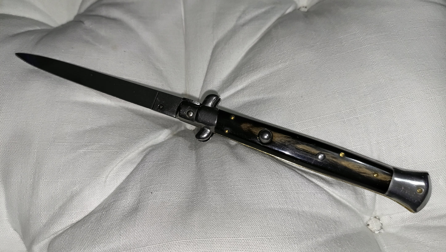 Stiletto automatico italiano - vintage Brown-Black handle version 28 cm (ricondizionato)