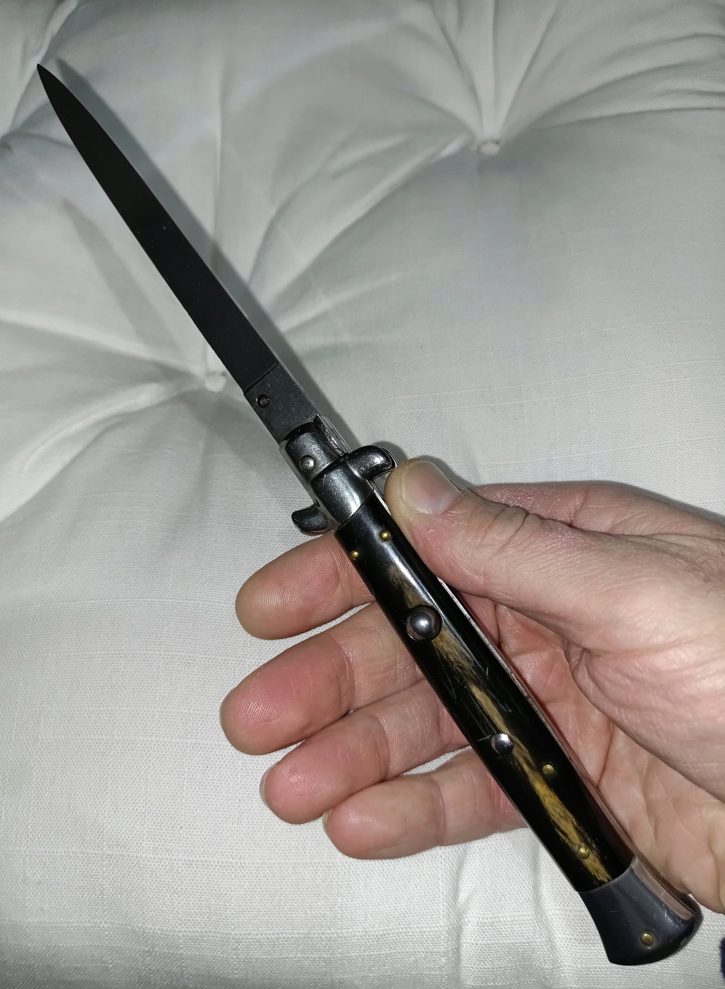 Stiletto automatico italiano - vintage Brown-Black handle version 28 cm (ricondizionato)