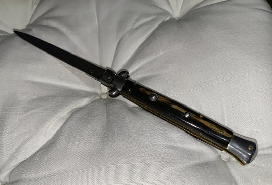 Stiletto automatico italiano - vintage Brown-Black handle version 28 cm (ricondizionato)