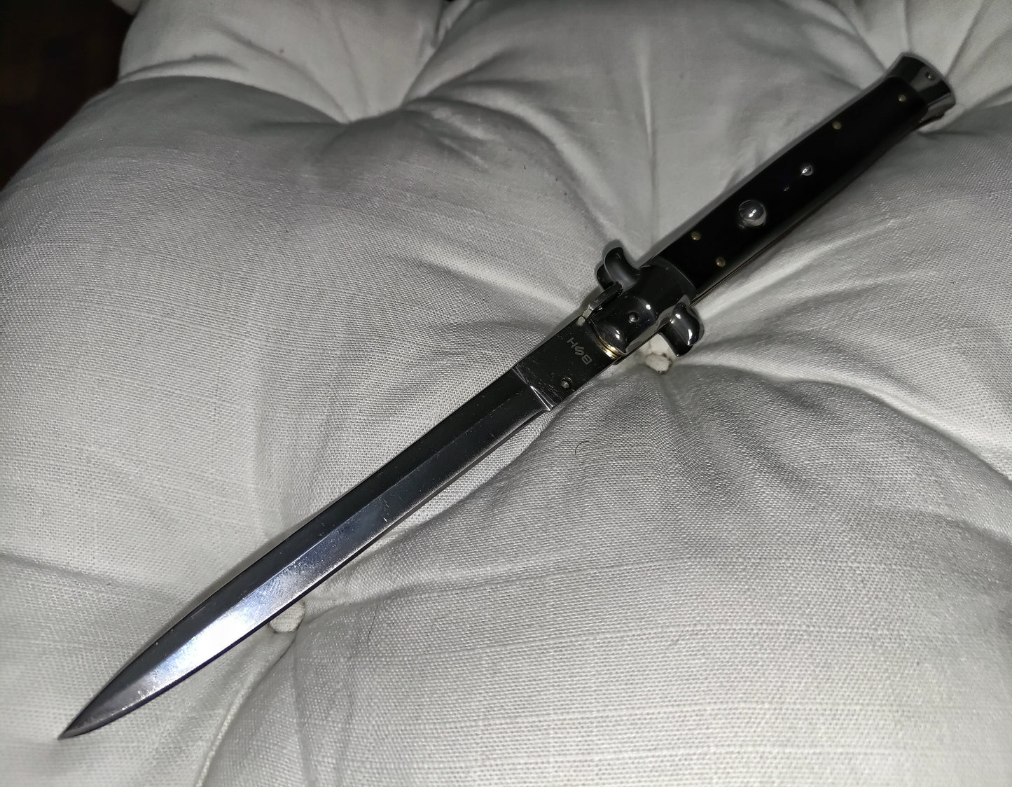 Stiletto automatico italiano - Black Wood version 33,5 cm