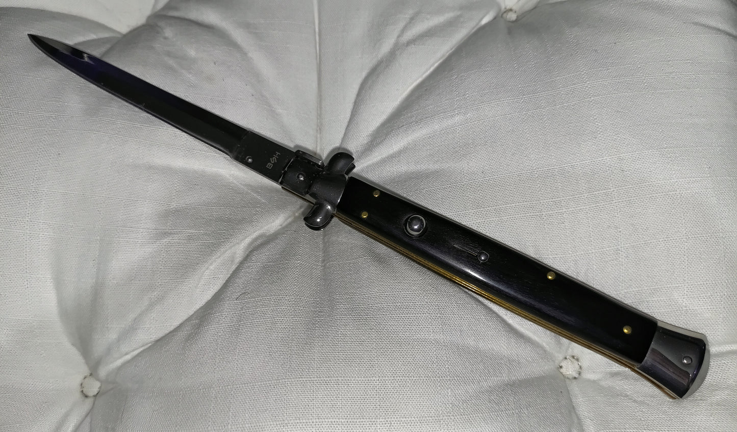 Stiletto automatico italiano - Black Wood version 33,5 cm