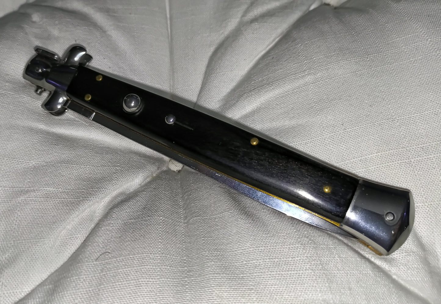 Stiletto automatico italiano - Black Wood version 33,5 cm