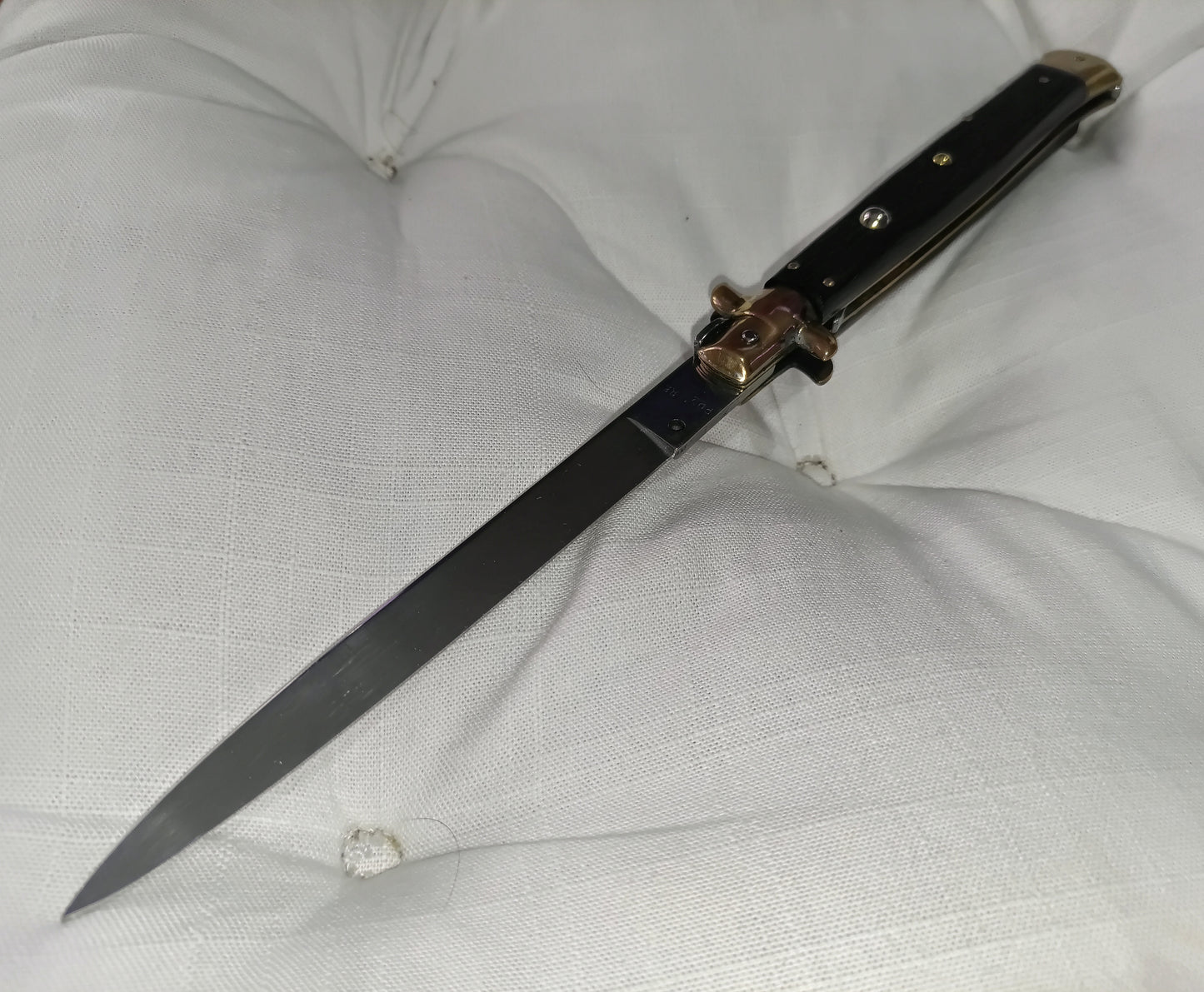 Stiletto automatico italiano - Dark Brown Wood version 33 cm