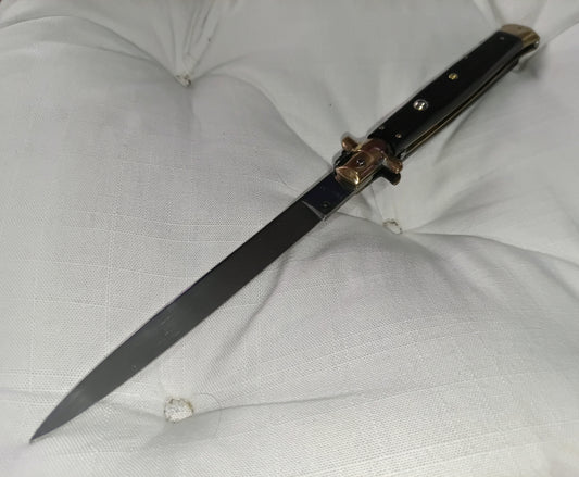 Stiletto automatico italiano - Dark Brown Wood version 33 cm