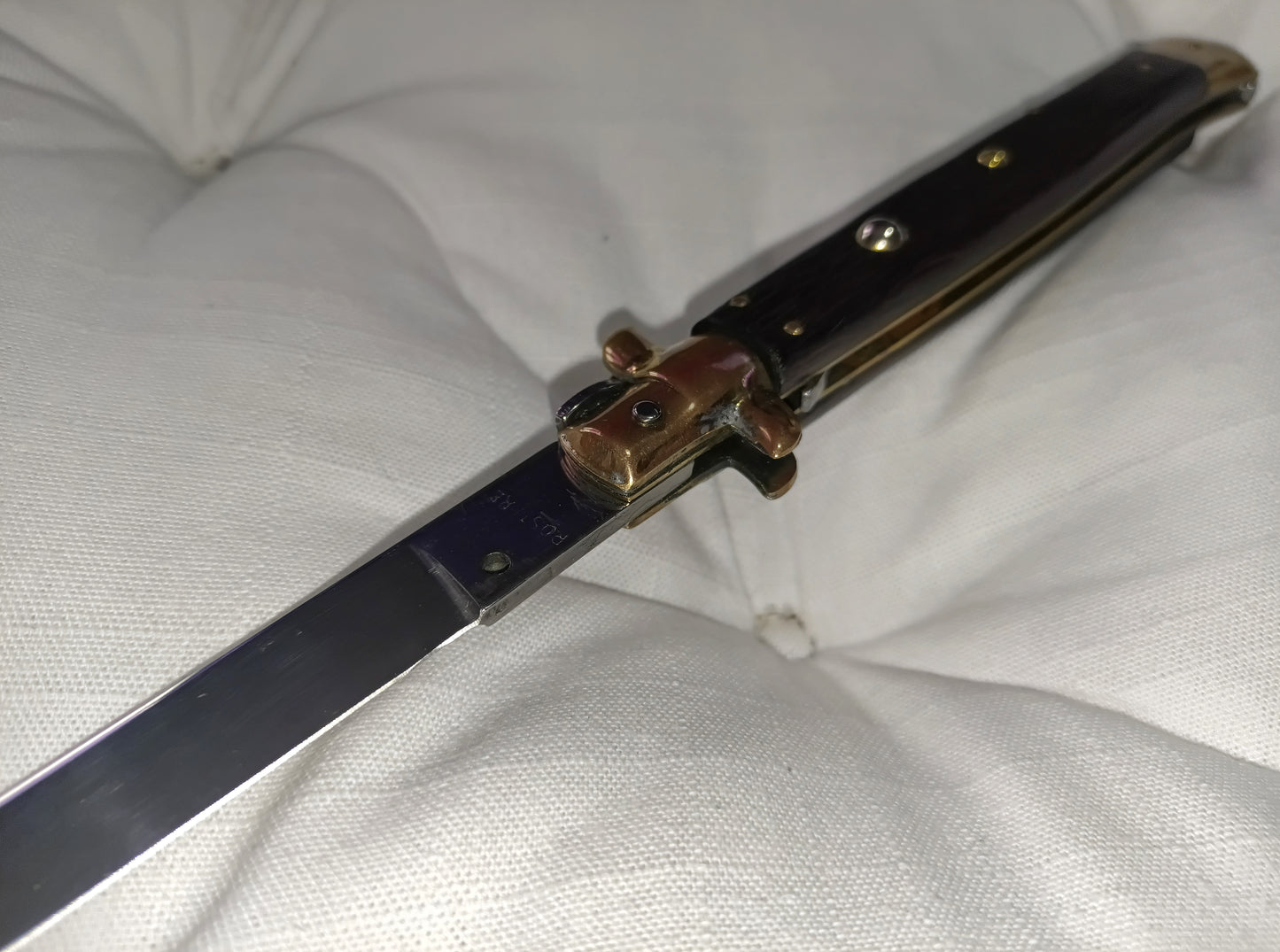 Stiletto automatico italiano - Dark Brown Wood version 33 cm