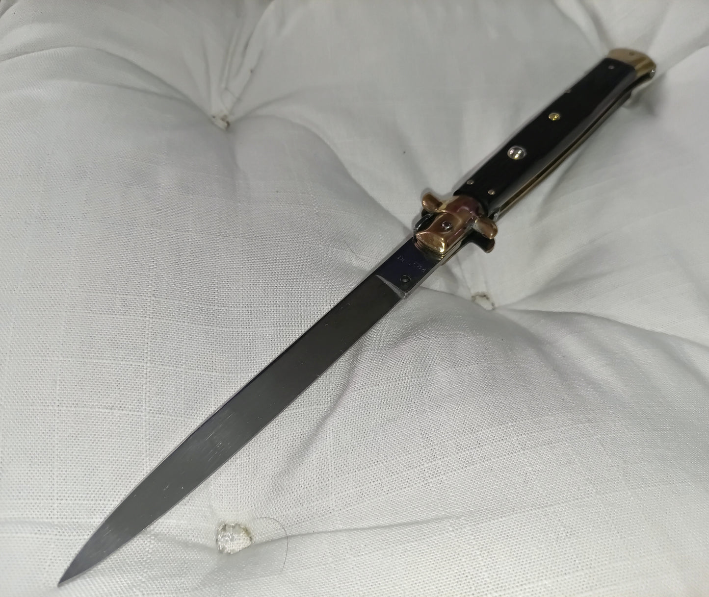 Stiletto automatico italiano - Dark Brown Wood version 33 cm