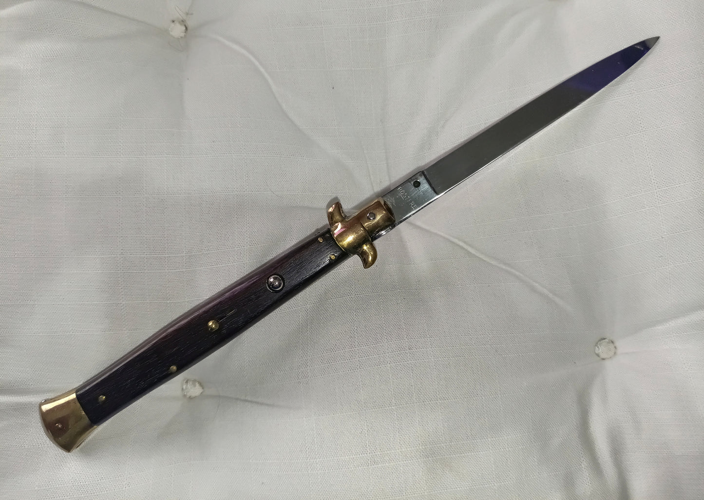 Stiletto automatico italiano - Dark Brown Wood version 33 cm