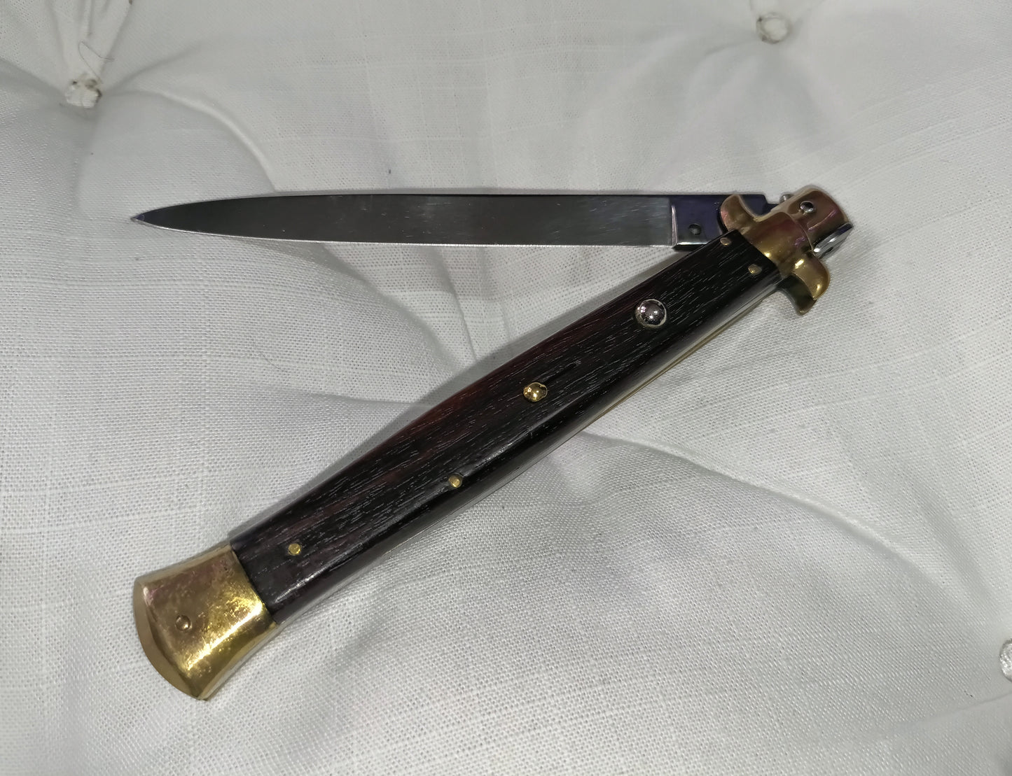 Stiletto automatico italiano - Dark Brown Wood version 33 cm