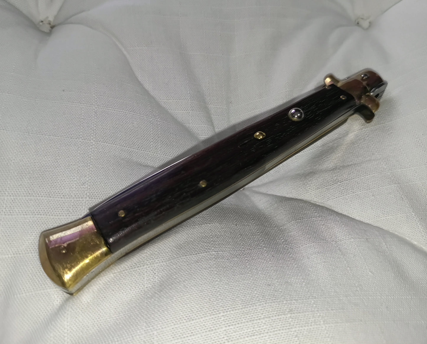 Stiletto automatico italiano - Dark Brown Wood version 33 cm