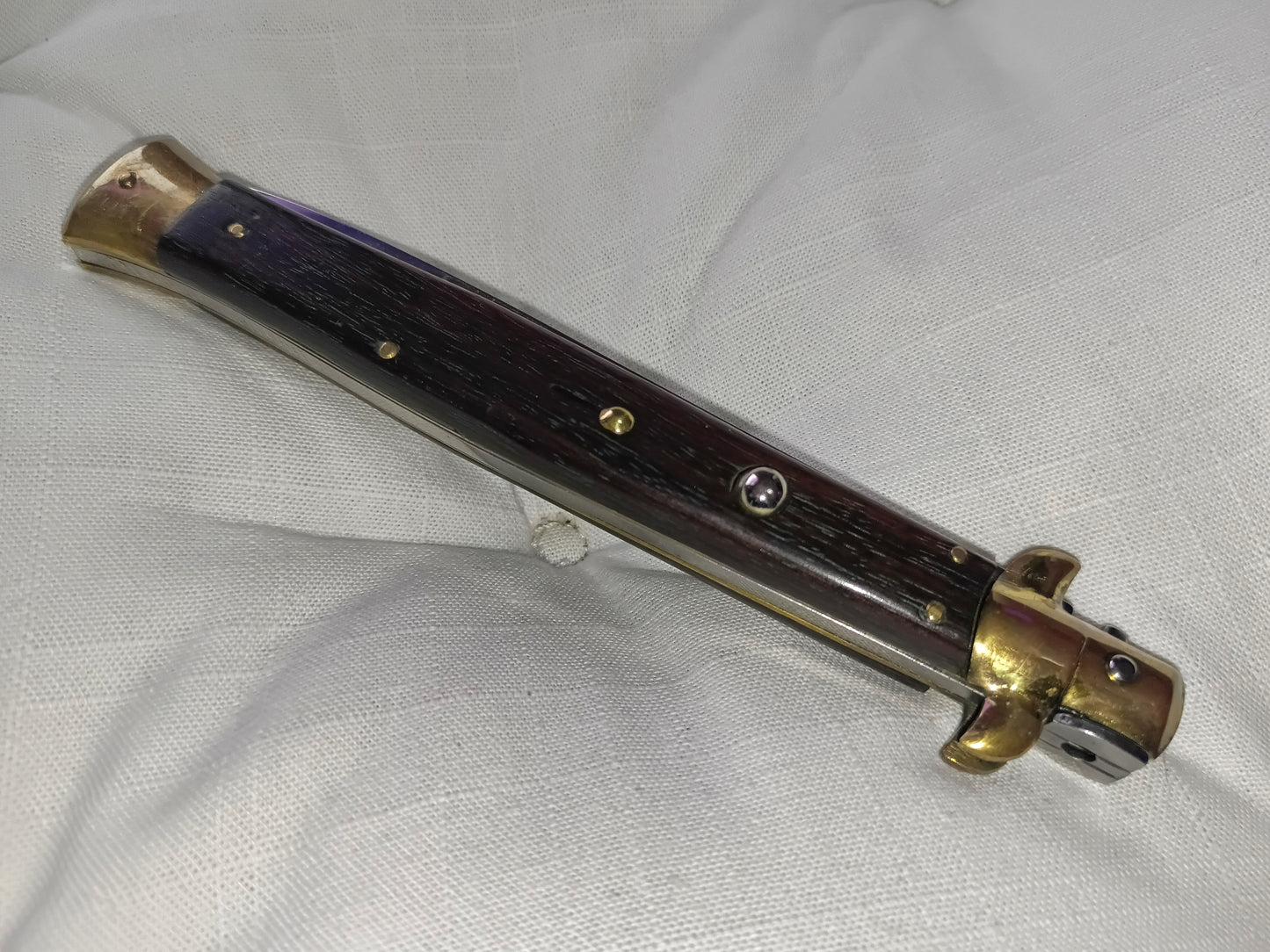 Stiletto automatico italiano - Dark Brown Wood version 33 cm