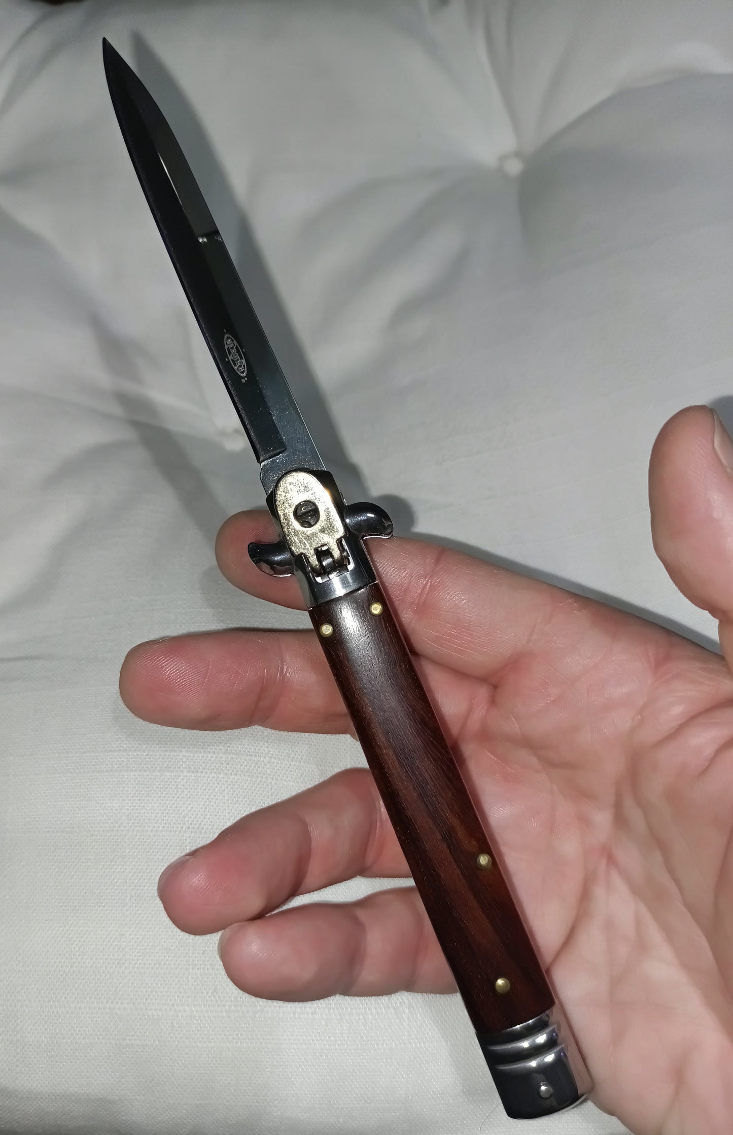 Stiletto automatico Leverlock Leverletto - Wood version 25 cm