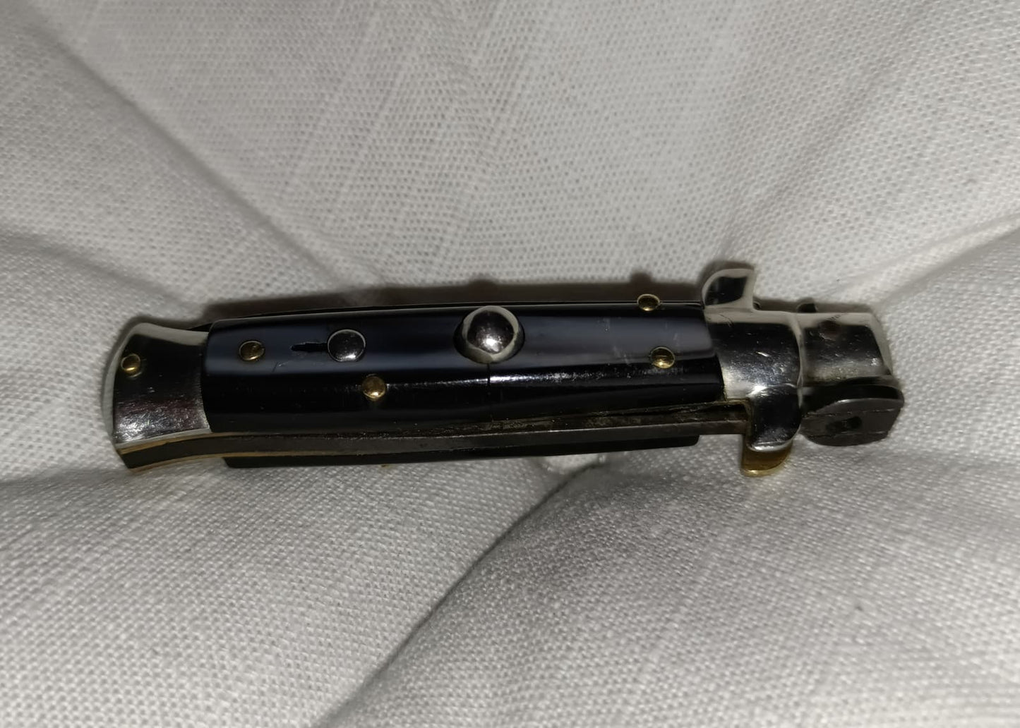 Stiletto automatico italiano - vintage Grey-Black handle version 14 cm (ricondizionato)