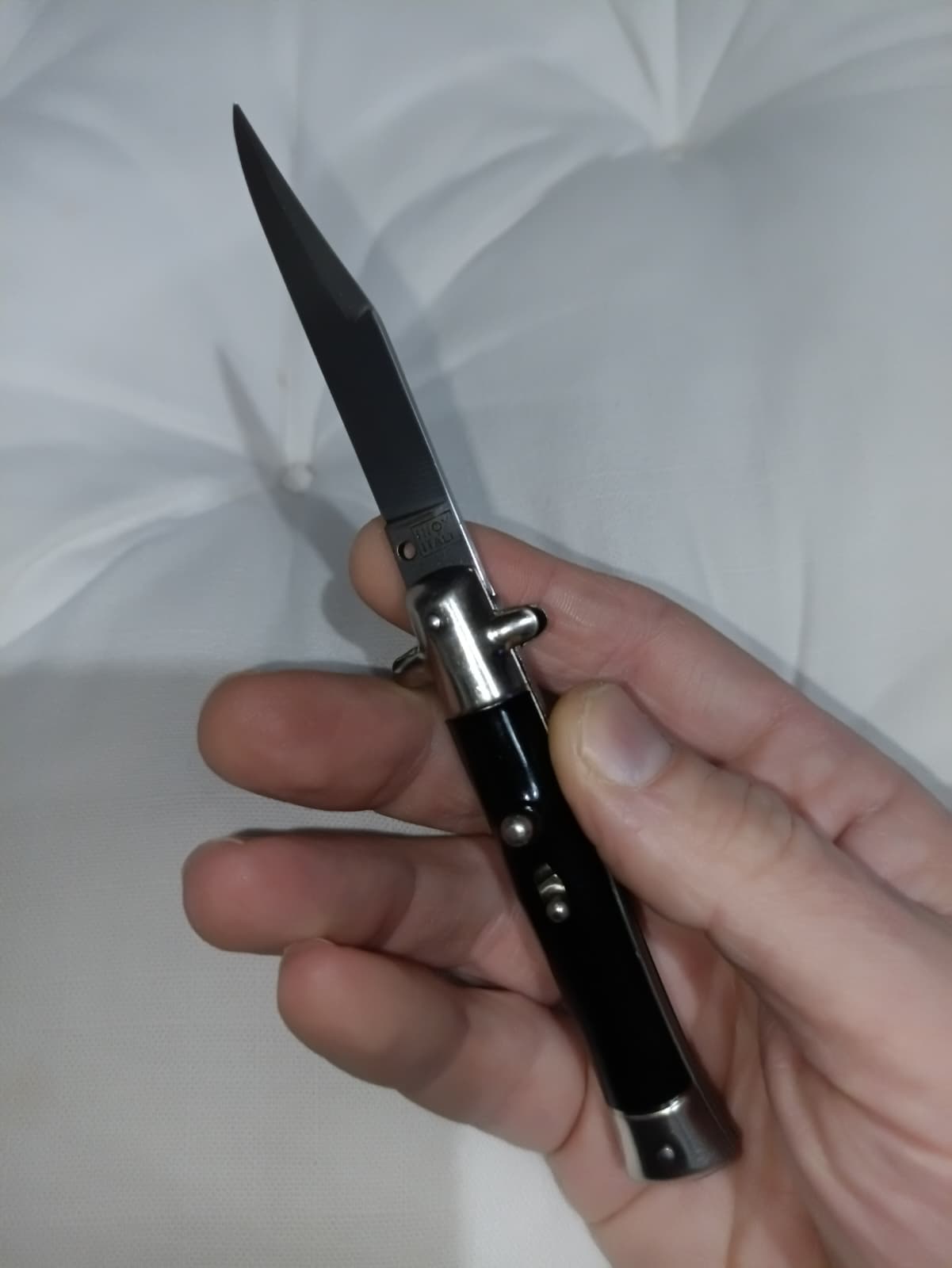 Stiletto automatico italiano anni '60 - Black handle version 18 cm