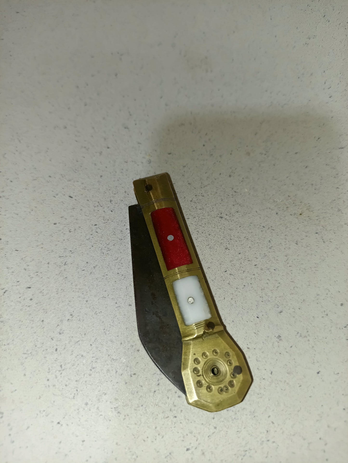 Coltello d'epoca vintage inserti madreperla knife da collezione anni '50