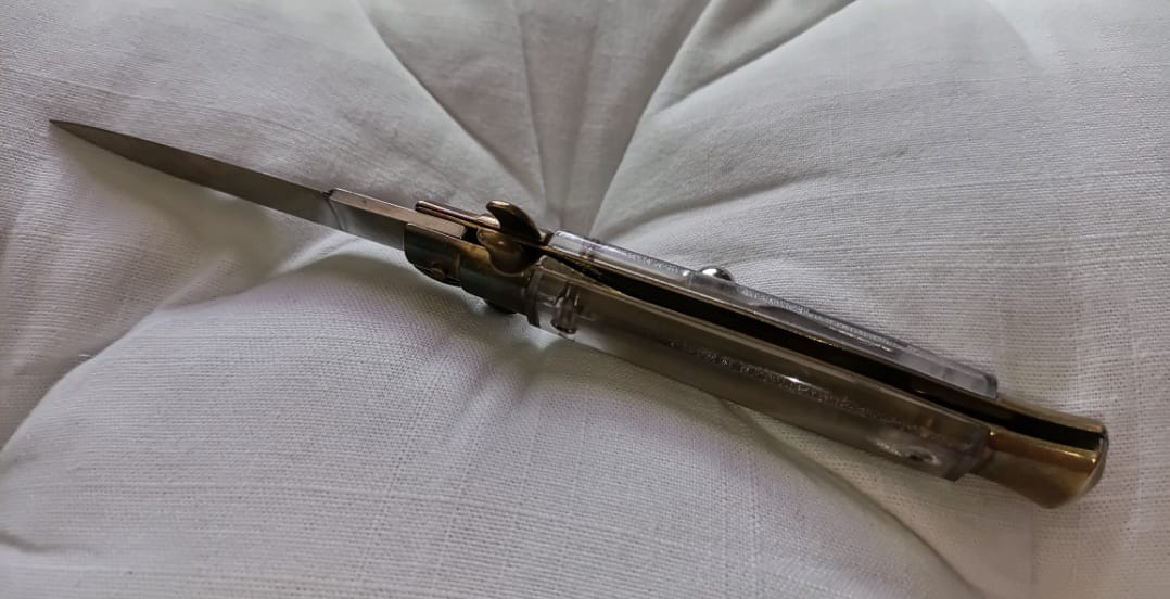 Stiletto automatico italiano - Plexiglas version 21 cm